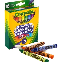 Crayola® Washable Crayons, Assorted Colors, Pack Of 16