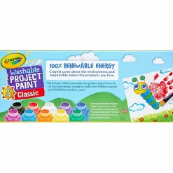Crayola® Washable Kids' Paint Set, 2 Fl Oz, Assorted Colors, Set Of 10 Paint Bottles
