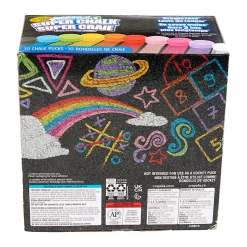 Crayola Washable Outdoor Super Chalk Tray, Assorted Colors, Pack Of 10 Chalk Pucks