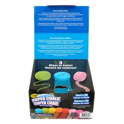 Crayola Washable Outdoor Super Chalk Tray, Assorted Colors, Pack Of 10 Chalk Pucks