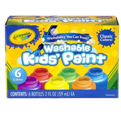 Crayola® Washable Paint, 2 Oz, Pack Of 6