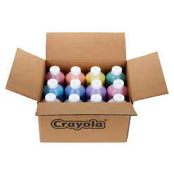 Crayola Washable Paints, 16 Oz, Assorted, Pack Of 12 Paints