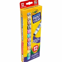 Crayola® Washable Paint Sticks, Assorted Colors, Pack Of 12 Sticks