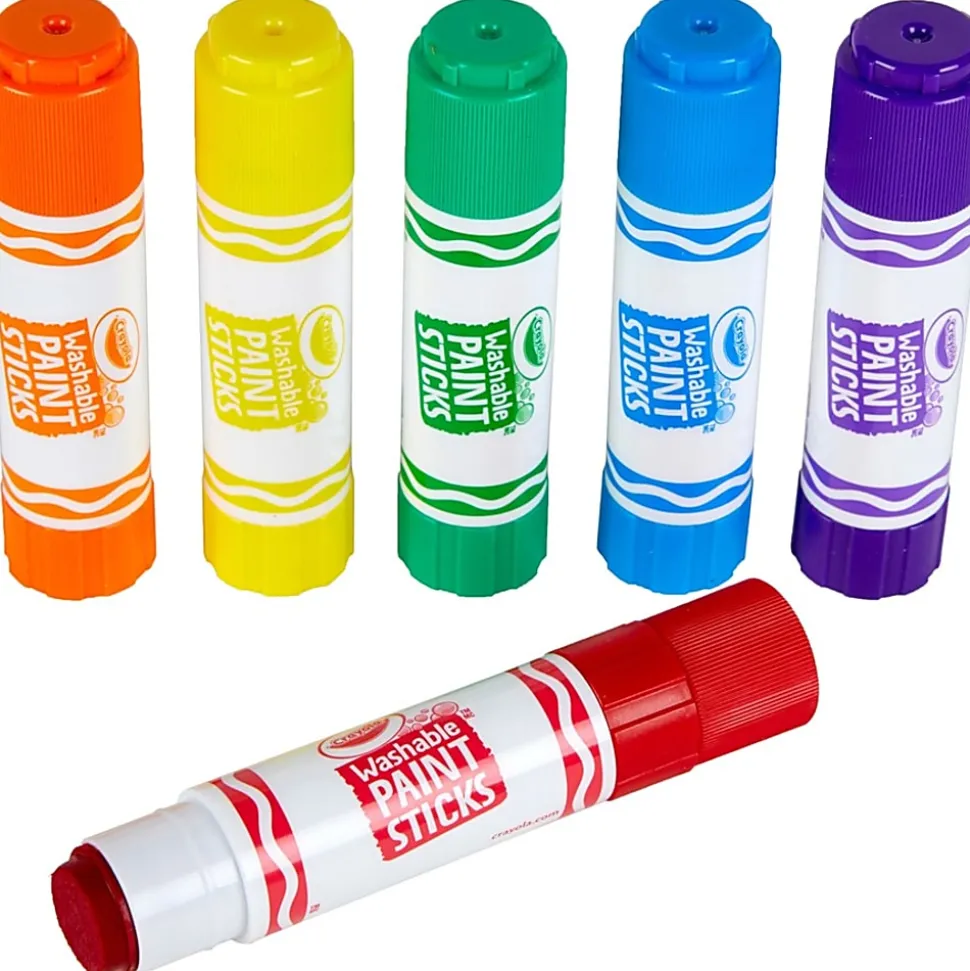 Crayola® Washable Paint Sticks, Assorted Colors, Pack Of 6 Sticks