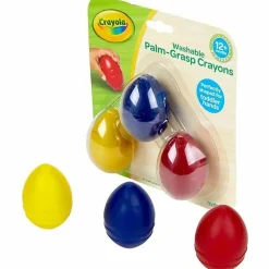 Crayola® Washable Palm Grasp Crayons, Assorted Colors, Pack Of 3 Crayons