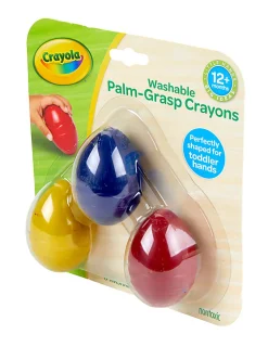 Crayola® Washable Palm Grasp Crayons, Assorted Colors, Pack Of 3 Crayons