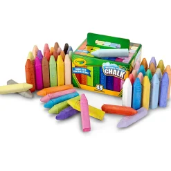 Crayola® Washable Sidewalk Chalk, 3/8", Assorted Colors, Box Of 48