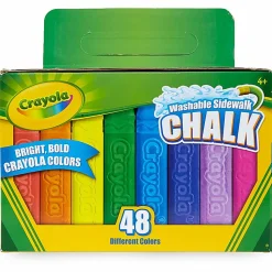 Crayola® Washable Sidewalk Chalk, 3/8", Assorted Colors, Box Of 48