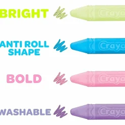 Crayola® Washable Sidewalk Chalk, 4", Assorted Colors, Box Of 24 Pieces