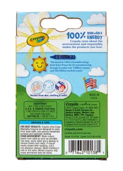 Crayola® Washable Ultra Clean Crayons, 6-1/4