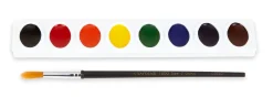 Crayola® Watercolor Set With Brush, Oval Pan, Set Of 8 Colors