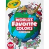 Crayola World's Favorite Colors Coloring Book, 288 Coloring Book Pages for Kids & Adults, Easy & Simple Designs, 1 Sticker Sheet