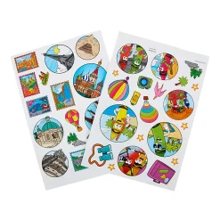 Crayola World's Favorite Colors Coloring Book, 288 Coloring Book Pages for Kids & Adults, Easy & Simple Designs, 1 Sticker Sheet