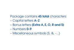 Creative Start® Stencil Kit, Reusable Paper, Letters, Numbers and Symbols, Gothic, 5", 45 Characters