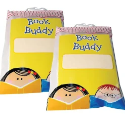 Creative Teaching Press Book Buddy Bags, 11”W x 16”H, Multicolor, 5 Bags Per Pack, Set Of 2 Packs