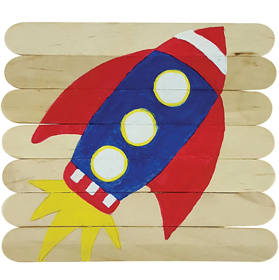 Creativity Street Jumbo Craft Sticks, 6" x 3/4", Natural, 500 Pieces Per Pack, Set Of 2 Packs