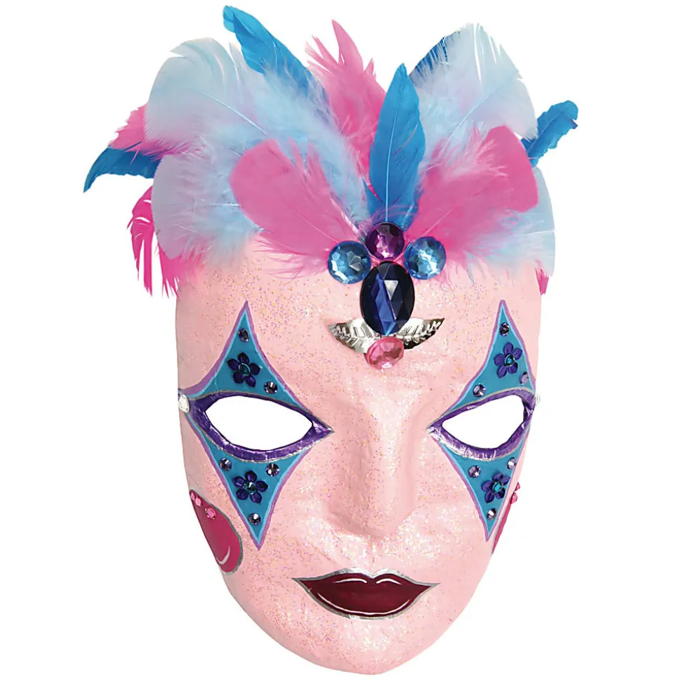 Creativity Street Papier Mache Masks, 8" x 5-1/4", Tan, Pack Of 12 Masks