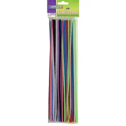 Creativity Street Regular Stems, Assorted Colors, 100 Stems Per Pack, Set Of 12 Packs