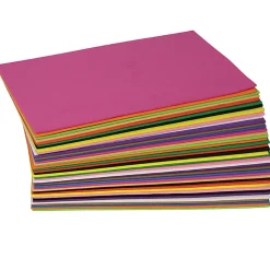 Creativity Street WonderFoam Sheets, 5-1/2" x 8-1/2", Assorted Colors, 40 Sheets Per Pack, Case Of 3 Packs