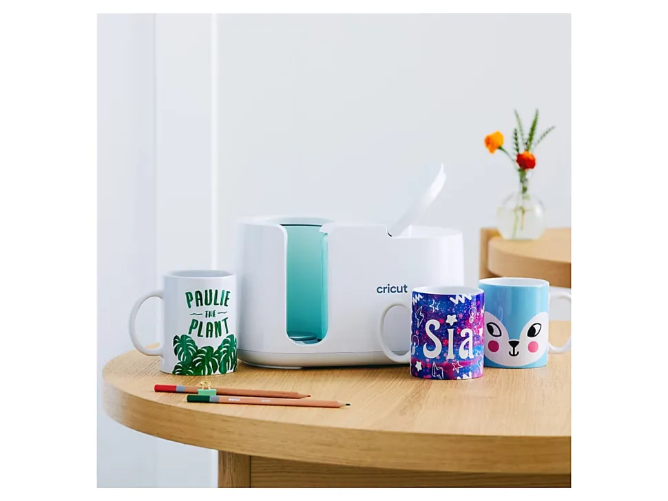 Cricut Mug Press, 6-1/2"H x 11"W x 6-1/4"D, White/Blue