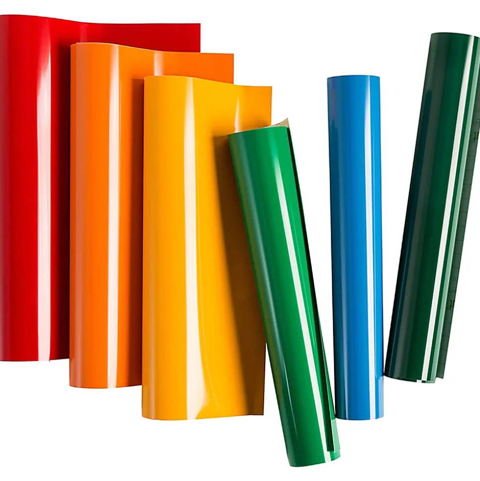 Cricut® Premium Vinyl Sampler, 12" x 12", Brights, Set Of 6 Sheets