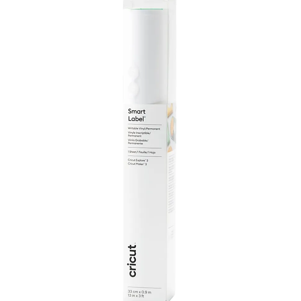 Cricut Smart Label Permanent Writable Vinyl, 13” x 3’, White