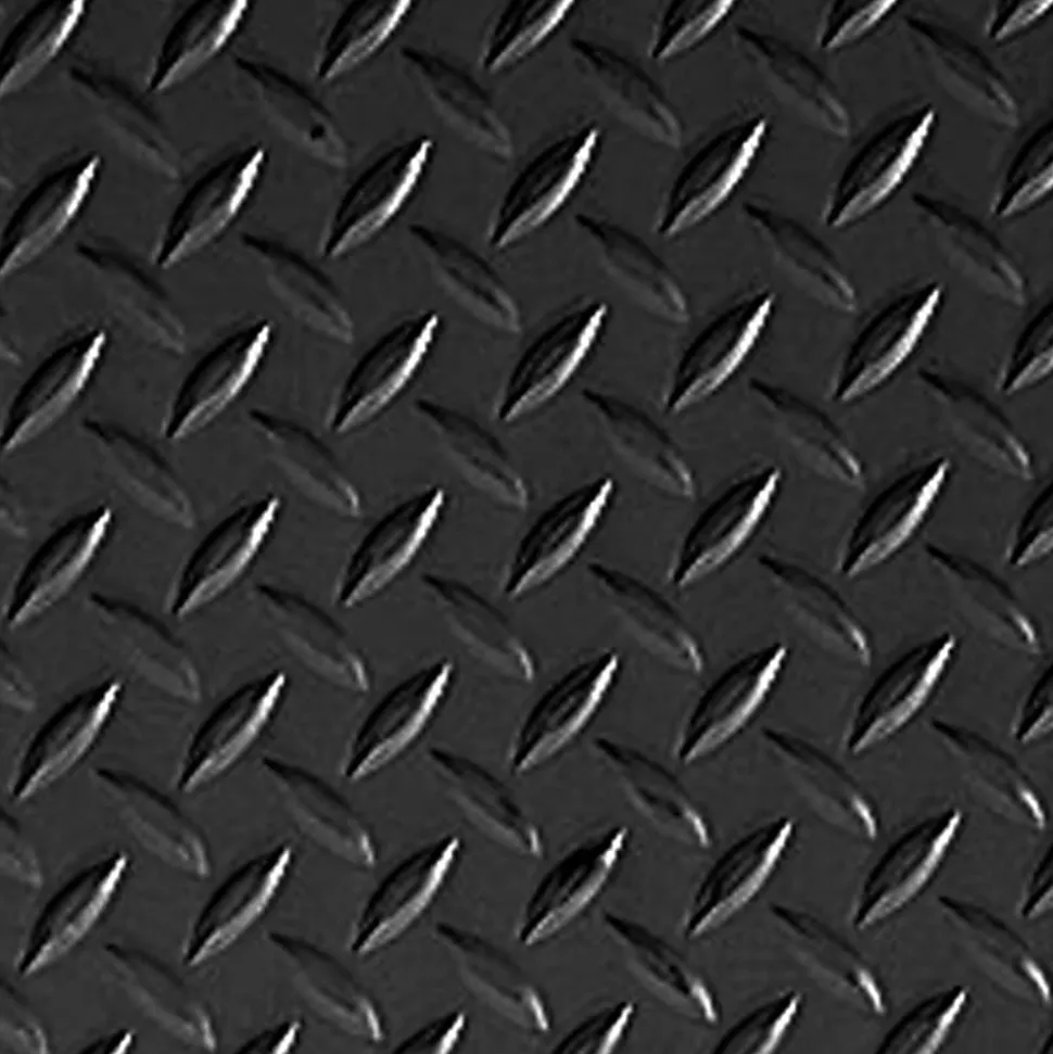 Crown Industrial Deck Plate Antifatigue Mat, 24" x 36", Black
