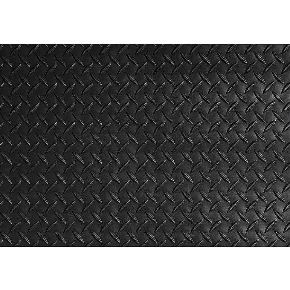 Crown Industrial Deck Plate Antifatigue Mat, 24" x 36", Black