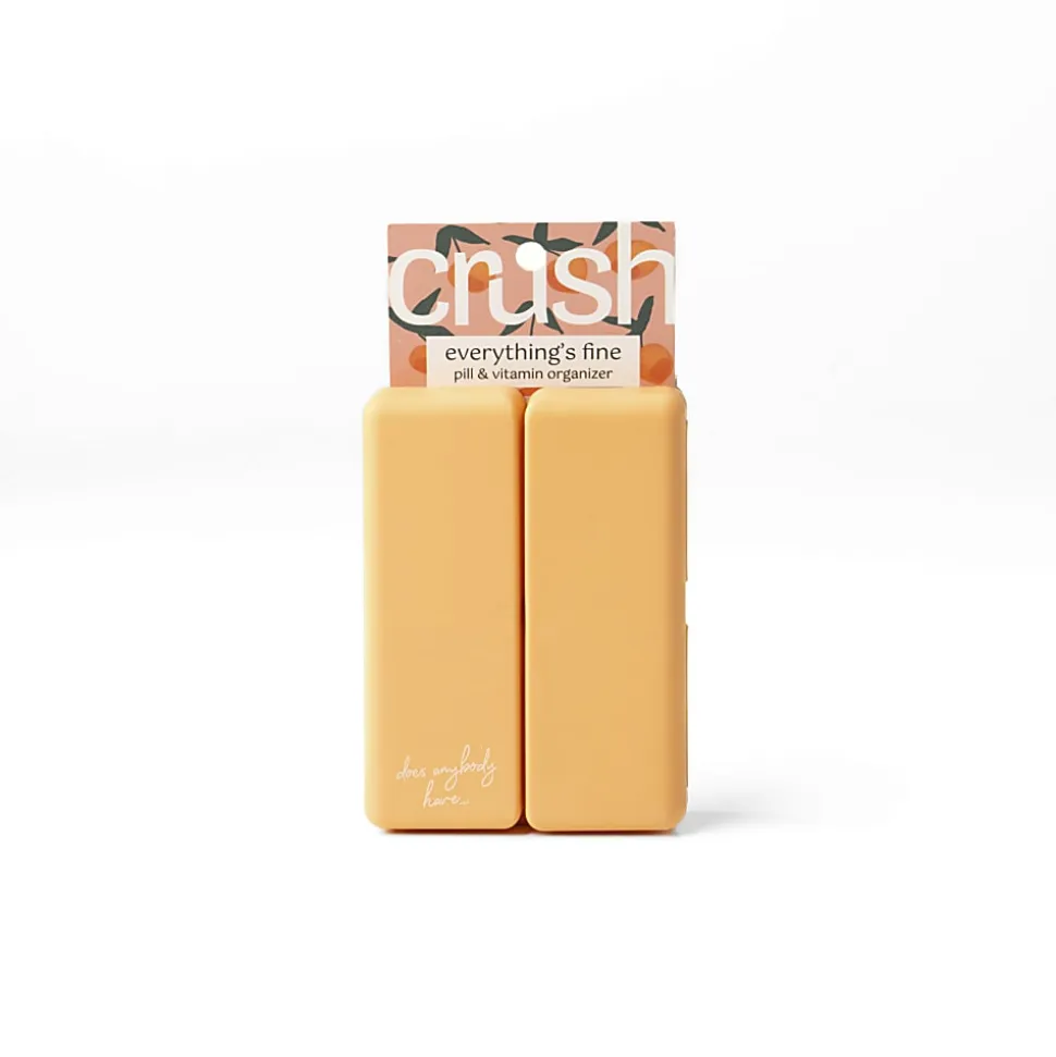 Crush Everything's Fine Pill And Vitamin Cases, 2-3/4”H x 3-3/4”W x 1-1/8”D, Assorted Colors, Pack Of 24 Cases
