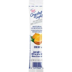 Crystal Light® On The Go Mix Sticks, Lemon, 0.17 Oz, Box Of 30 Packets