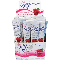 Crystal Light® On The Go Mix Sticks, Raspberry, Box Of 30 Packets