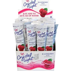 Crystal Light® On The Go Mix Sticks, Raspberry, Box Of 30 Packets