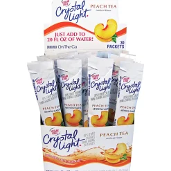 Crystal Light® On The Go Mix Sticks, Peach Tea, 0.09 Oz, Box Of 30 Packets
