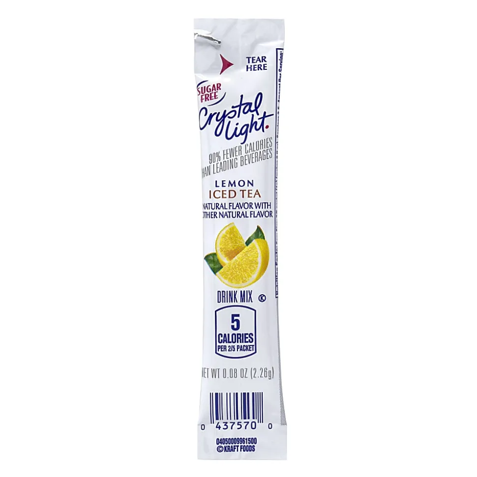 Crystal Light On-The-Go Sugar-Free Drink Mix, Iced Tea, 0.08 Fl Oz, 30 Packets Per Box, Pack Of 2 Boxes