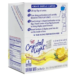 Crystal Light On-The-Go Sugar-Free Drink Mix, Lemonade, 0.17 Fl Oz, 30 Packets Per Box, Pack Of 2 Boxes