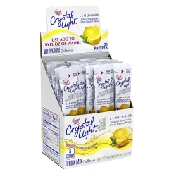 Crystal Light On-The-Go Sugar-Free Drink Mix, Lemonade, 0.17 Fl Oz, 30 Packets Per Box, Pack Of 2 Boxes