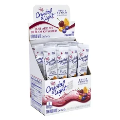 Crystal Light On-The-Go Sugar-Free Drink Mix, Fruit Punch, 0.11 Fl Oz, 30 Packets Per Box, Pack Of 2 Boxes