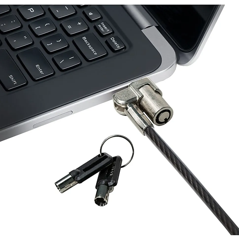 CTA Digital Steel Security K-Slot Cable Lock - 6.67 ft Cable - Keyed Lock - Silver - Galvanized Steel - For Notebook, Desktop Computer