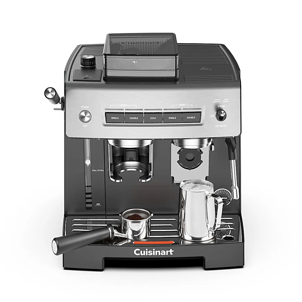 Cuisinart Brew And Grind 12-Cup Espresso Machine, Black/Silver