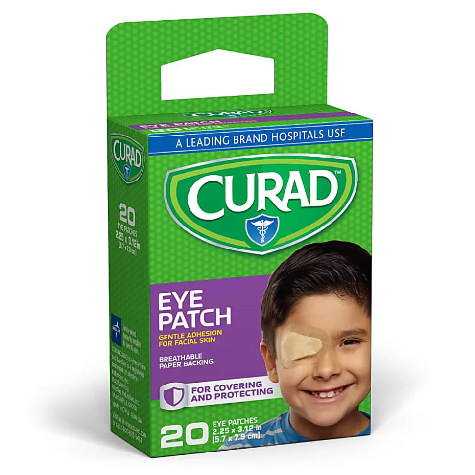 CURAD® Eye Patches, Tan, 20 Patches Per Box, Case Of 24 Boxes