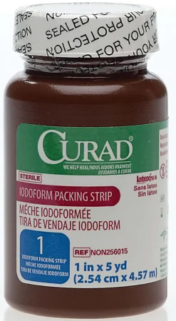 CURAD® Sterile Iodoform Packing Strips, 1" x 5 Yd., White, Case Of 12