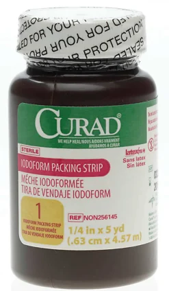 CURAD® Sterile Iodoform Packing Strips, 1/4" x 5 Yd., White, Case Of 12