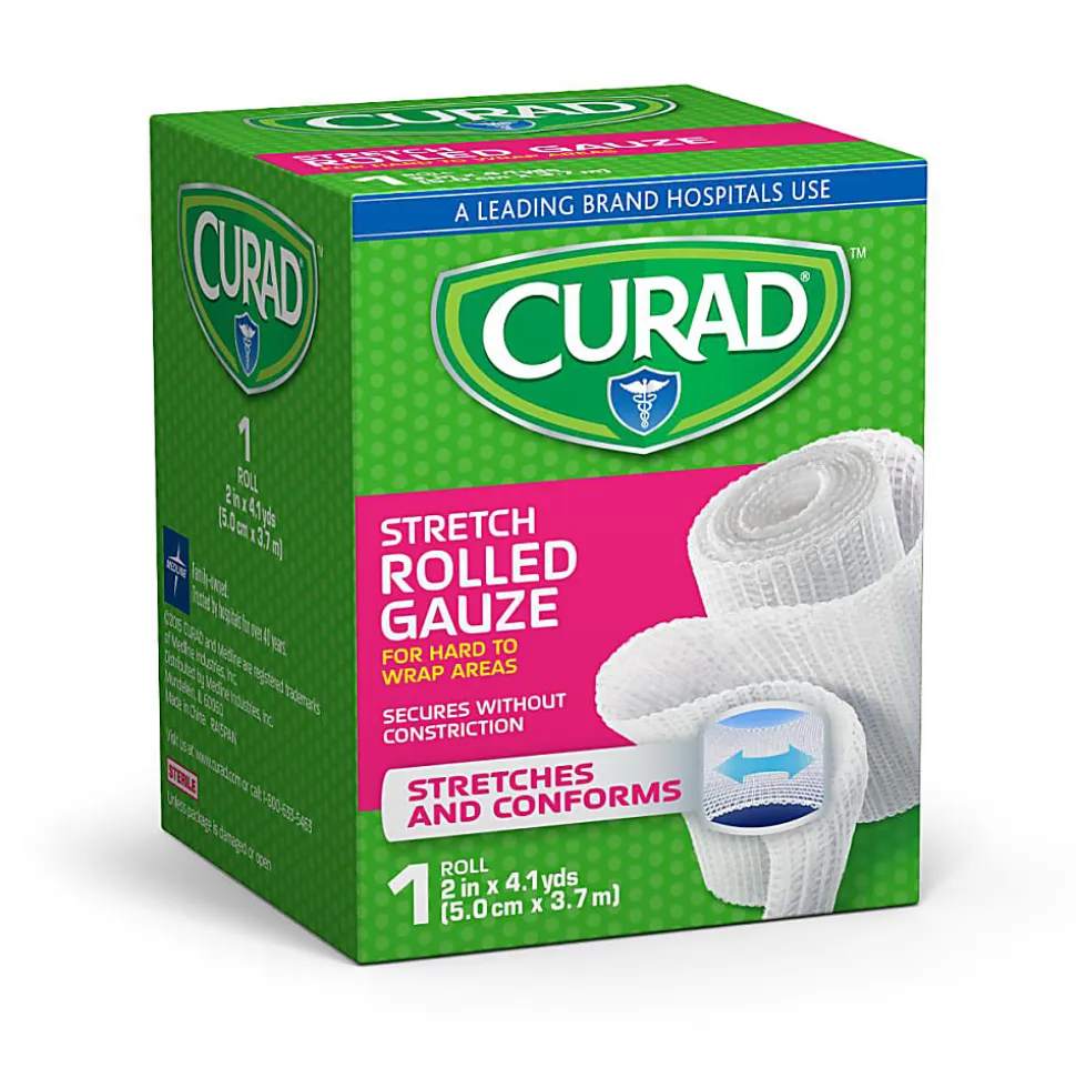 CURAD® Sterile Rolled Gauze, 2" x 4 1/8 Yd., White, Pack Of 24