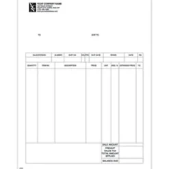 Custom Laser Invoice For M.Y.O.B®, 8 1/2" x 11", 1 Part, Box Of 250