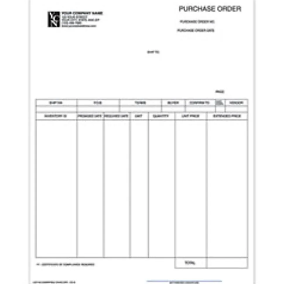 Custom Laser Purchase Order For Dynamics®/Solomon®, 8 1/2" x 11", 1 Part, Box Of 250