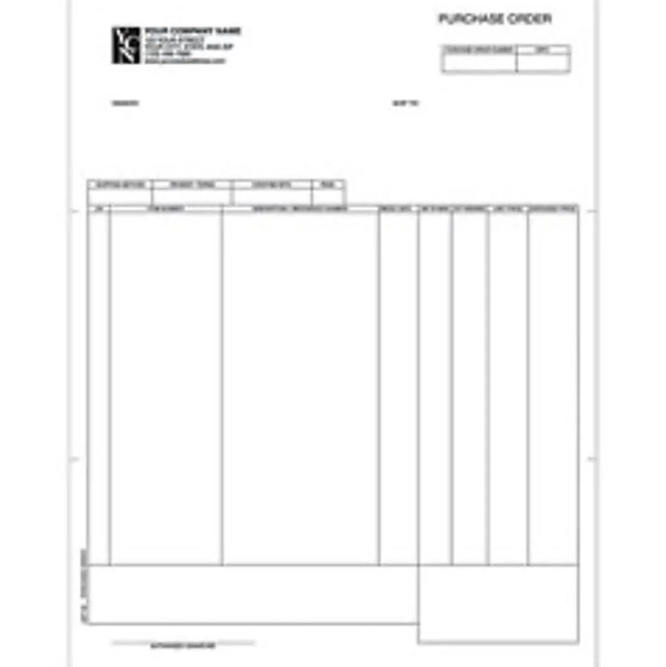 Custom Laser Purchase Order For Dynamics®/Great Plains®/Microsoft®, 8 1/2" x 11", 1 Part, Box Of 250