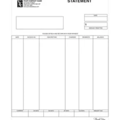 Custom LF-CS25 Laser Statement For Sage Peachtree®, 8 1/2" x 11", 1 Part, Box Of 250