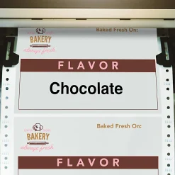 Custom Printed Pinfed Continuous-Feed Dot Matrix Color Labels, 3-15/16" x 6" Rectangle, Box Of 500 Labels