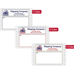 Custom Printed Pinfed Continuous-Feed Dot Matrix Color Labels, 3-7/8" x 5-1/4" Rectangle, Box Of 500 Labels