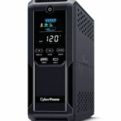 CyberPower BRG1500AVRLCD2 Intelligent LCD UPS Systems - 1500VA/900W, 57 - 120 VAC, NEMA 5-15P, Mini-Tower, 12 Outlets, LCD, $500000 CEG, 5YR Warranty